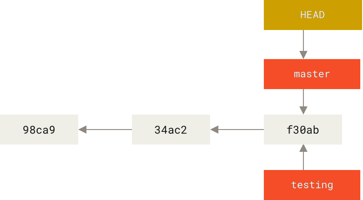 إشارة الرأس `HEAD` تشير إلى فرع